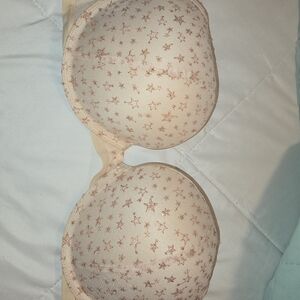 Victoria's Secret Beige Star Pattern Bra